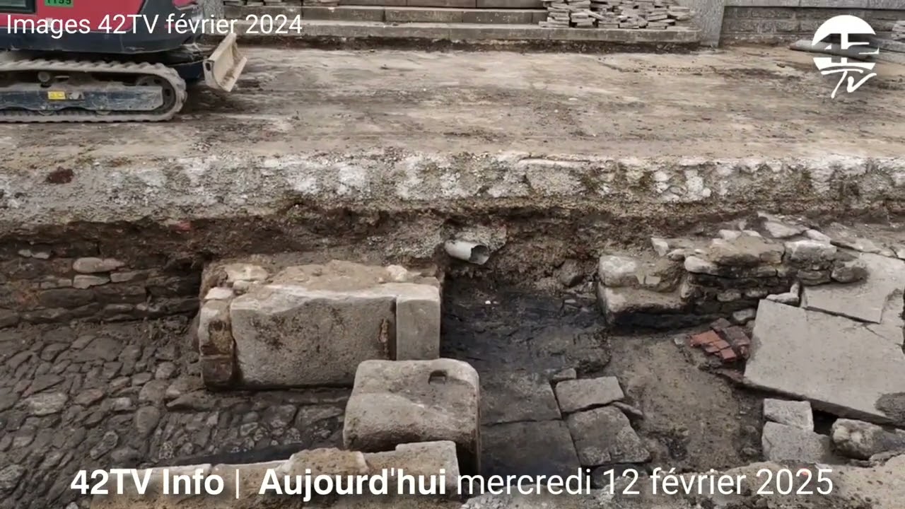 𝟰𝟮𝗧𝗩 𝗜𝗻𝗳𝗼 | Saint-Étienne : Les fouilles de la place Boivin révèlent des vestiges du XVe siècle