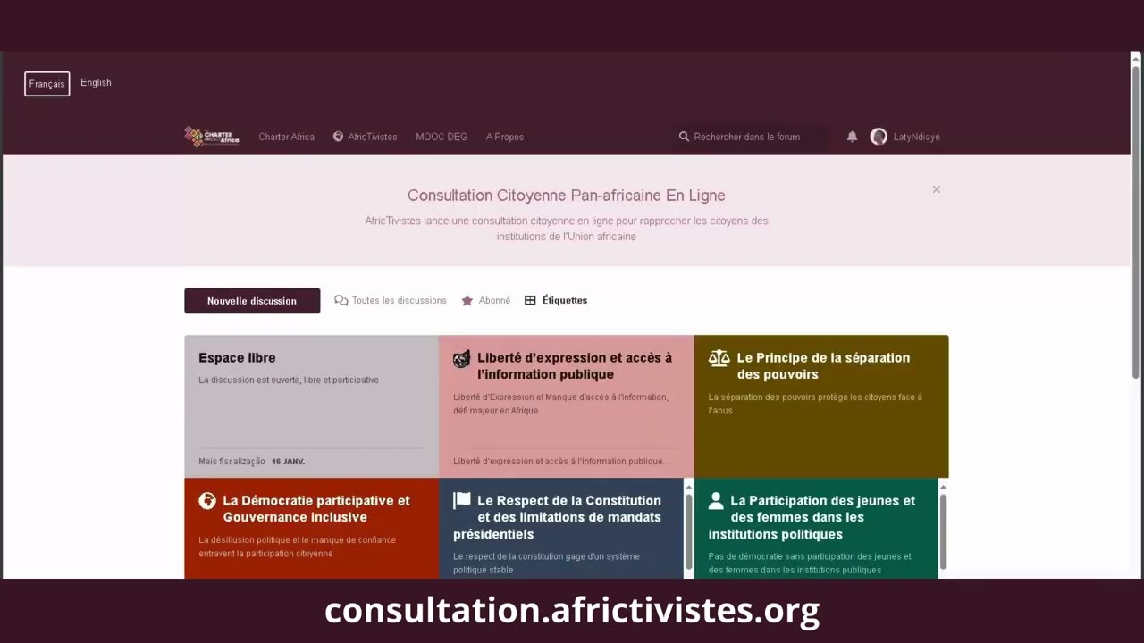 Consultation panafricaine citoyenne en ligne : La Participation Citoyenne aux processus électoraux
