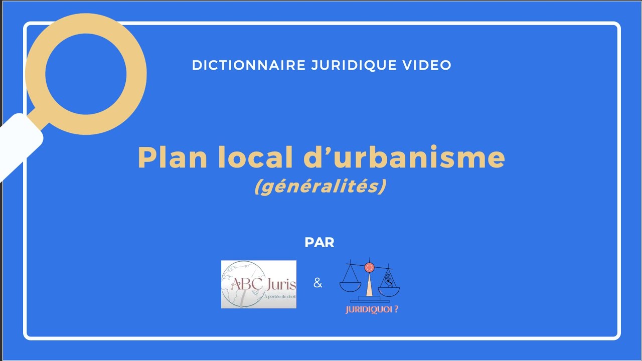 PLAN LOCAL D'URBANISME 🔤